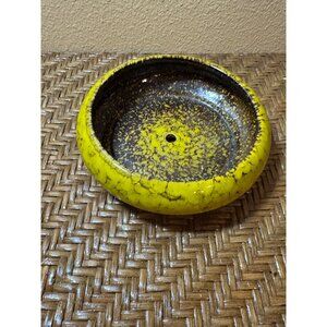 Vintage Yellow & Brown Ceramic Bonsai Drip Planter